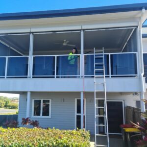 Glass Balcony Railing After Professional Cleaning